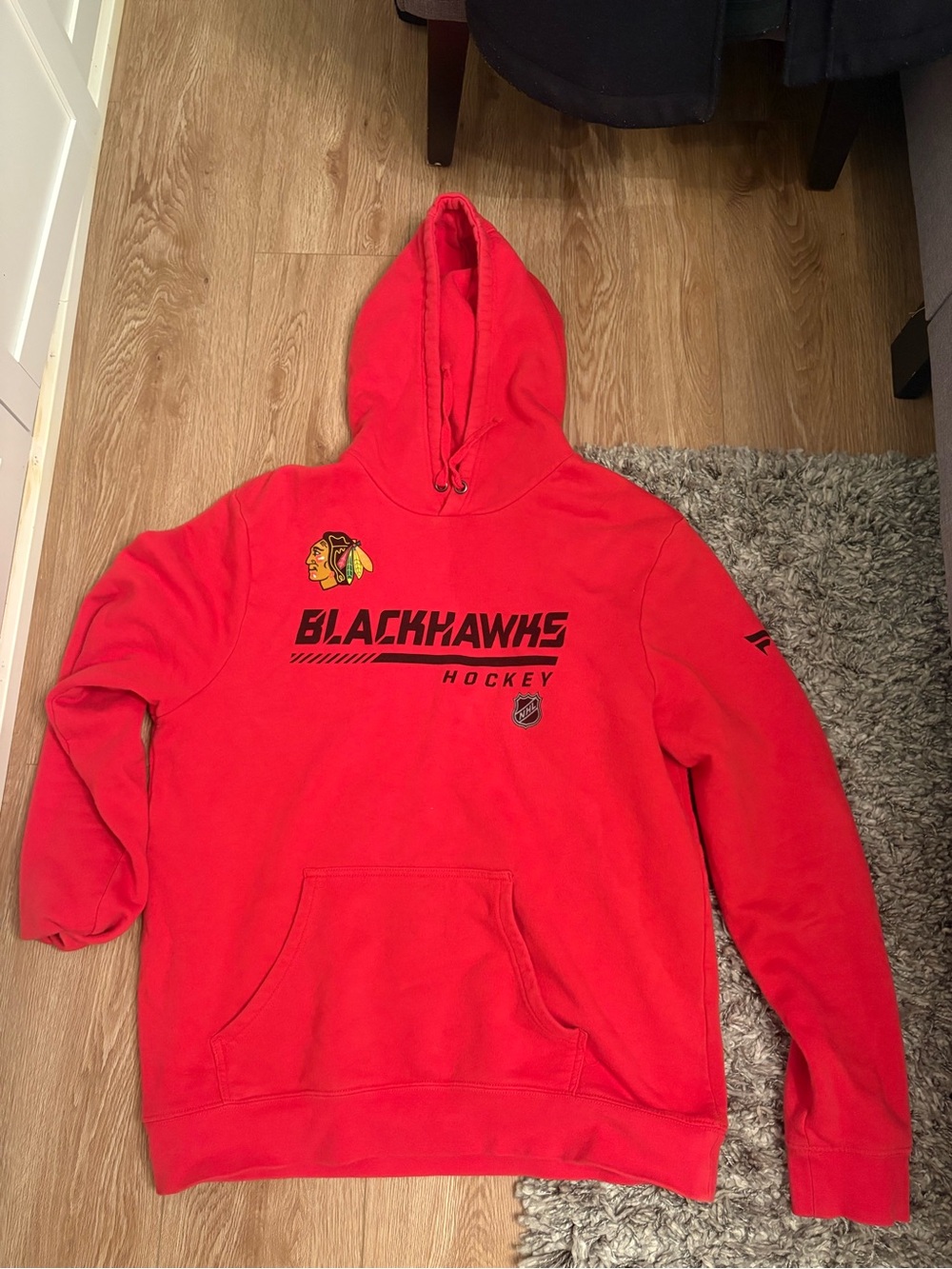 Fanatics Red Chicago Blackhawks Crewneck Hoodie
